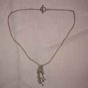 Sterling Silver Dotted Dangle Necklace